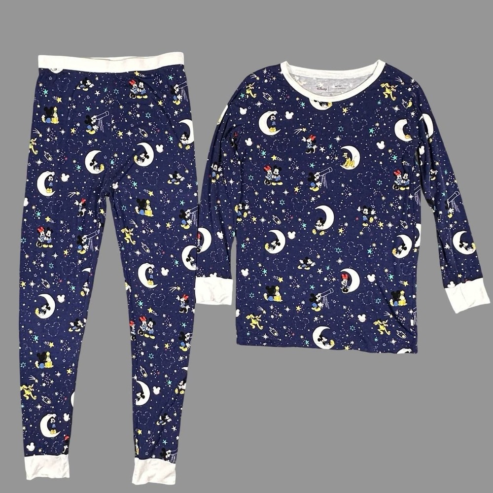 Little Sleepies Through My Telescope Disney Mickey Minnie Pajama Set Size 16 Ret
